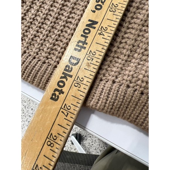 Annie Wear Fringe Tassel Round Neck Loose Fit Sweater Womens XL Camel Knit NEW - Picture 10 of 10